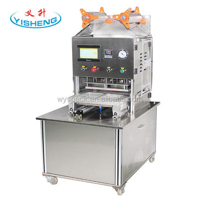 品質  Custom Type Plastic Beverage Cup New Atmosphere Modified Nitrogen Gas Tray Sealer Packaging Machine 工場